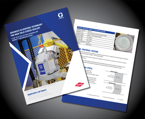 Lab report cover includes this title: Two Component Thermal Adhesive Application Report