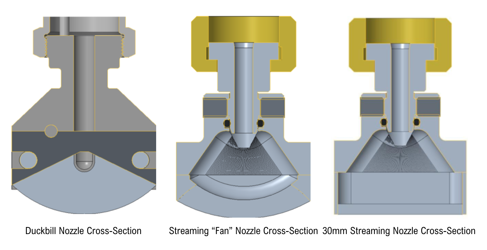 Three streaming nozzles for DOWSIL FC-2024 Silicone Coating application