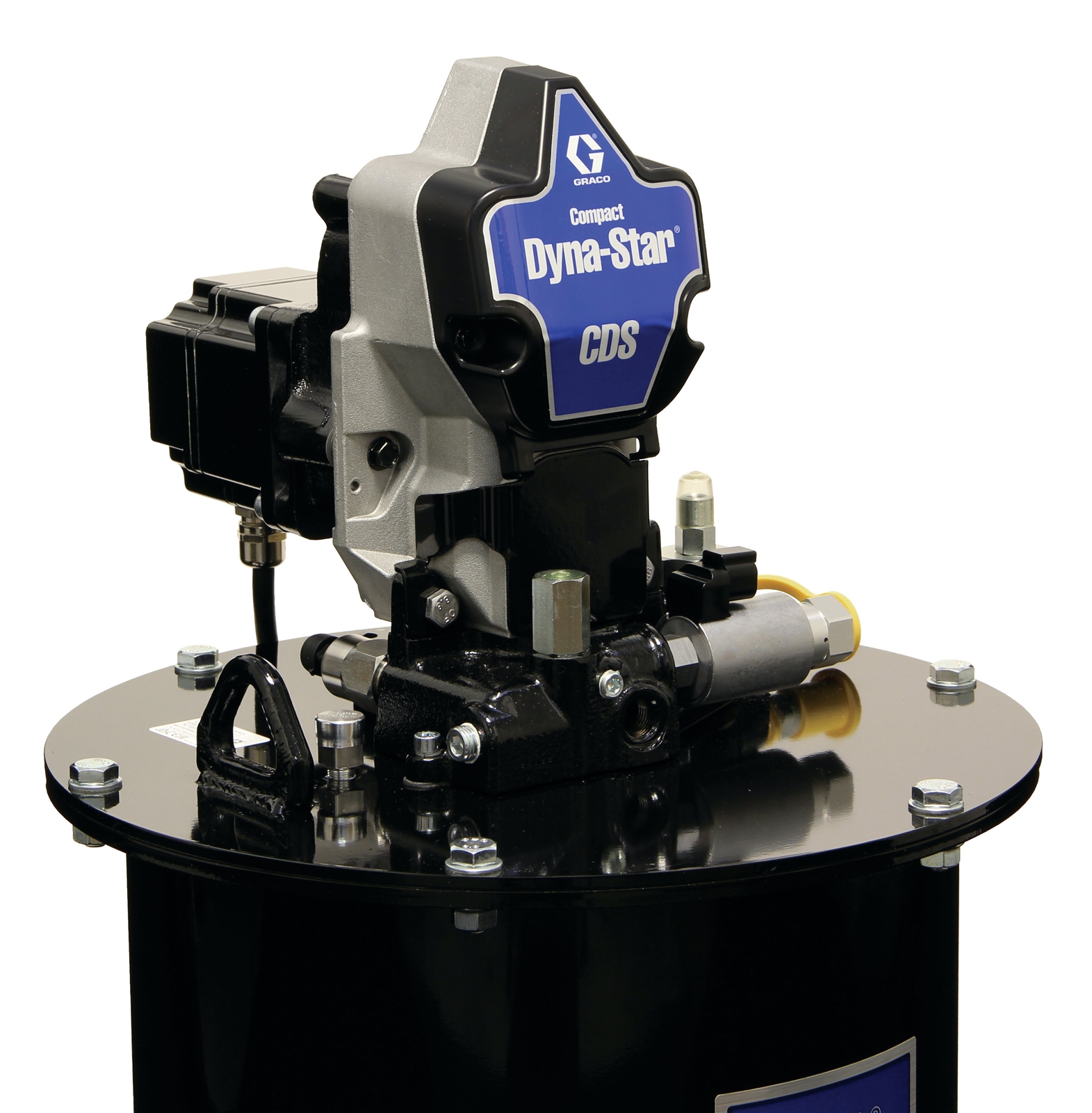 Compact Dyna-Star® 24 VDC Vent-Valve Grease Pump and 60 lb 